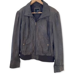 ANA XL Genuine leather jacket brown zip